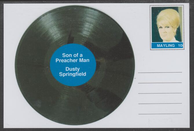 Mayling (Fantasy) Greatest Hits - Dusty Springfield - Son Of A Preacher Man - glossy postal stationery card unused and fine