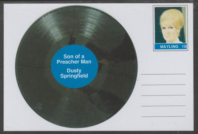 Mayling (Fantasy) Greatest Hits - Dusty Springfield - Son Of A Preacher Man - glossy postal stationery card unused and fine