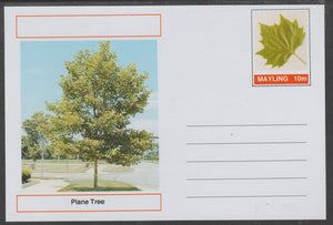 Mayling (Fantasy) Trees - Plane - glossy postal stationery card unused and fine