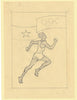 Somalia 1960 Olympic Games 1s80 Runner Original artwork Second Stage rough essay on tracing paper by Corrado Mancioli image size 150 x 210 mm similar to SG363