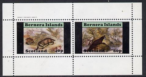 Bernera 1982 Animals (Badger & Otter) perf,set of 2 values (40p & 60p) unmounted mint