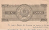 India States - Hyderabad 1940-1960 part Court document with printed 6a grey Revenue stamp, punctured and creased from Court's use