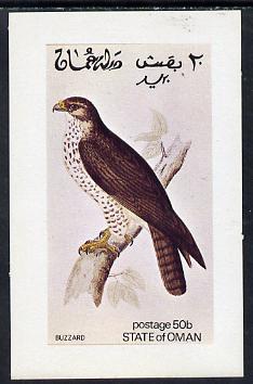 Oman 1972 Birds (Buzzard) imperf souvenir sheet (50b value) unmounted mint