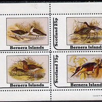 Bernera 1981 Birds #05 (3 Waders & Kingfisher) perf,set of 4 values (10p to 75p) unmounted mint