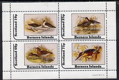 Bernera 1981 Birds #05 (3 Waders & Kingfisher) perf,set of 4 values (10p to 75p) unmounted mint