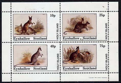 Eynhallow 1981 Wallabys perf,set of 4 values (10p to 75p) unmounted mint