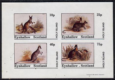 Eynhallow 1981 Wallabys imperf,set of 4 values (10p to 75p) unmounted mint
