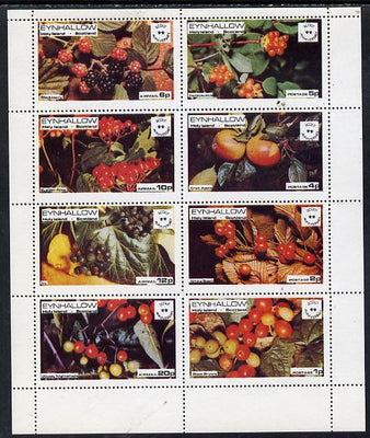 Eynhallow 1974 Fruit (Scout Anniversary) perf,set of 8 values (1p to 20p) unmounted mint