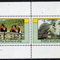 Staffa 1982 Horses perf,set of 2 values unmounted mint