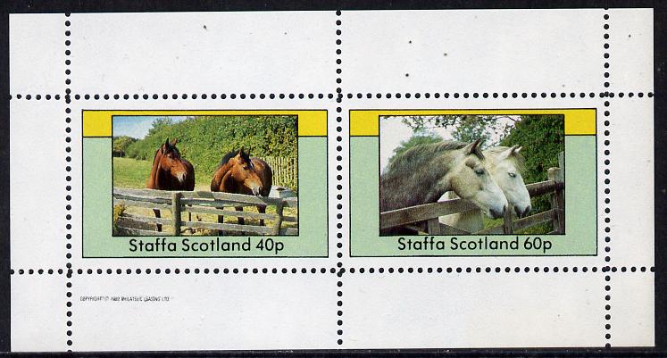 Staffa 1982 Horses perf,set of 2 values unmounted mint