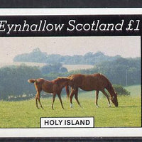 Eynhallow 1982 Horses #3 imperf souvenir sheet (£1 value) unmounted mint