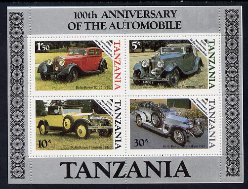 Tanzania 1986 Centenary of Motoring m/sheet unmounted mint SG MS 460