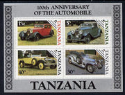 Tanzania 1986 Centenary of Motoring m/sheet unmounted mint SG MS 460