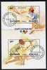Bulgaria 1990 Olympic Games perf m/sheet cto containing 2 x 50s values, SG MS 3698 (Mi BL 211A)