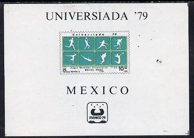 Mexico 1979 'Universiada '79' University Games imperf m/sheet depicting various Sports, SG MS 1520 unmounted mint