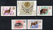 Rumania 1965 Hunting Trophies set of 5 unmounted mint, SG 3332-36, Mi 2460-64*
