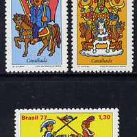 Brazil 1977 Folklore set of 3, SG 1673-75 unmounted mint*