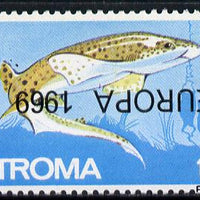 Stroma 1969 Fish 1s3d (Dogfish) perf single with 'Europa 1969' opt inverted unmounted mint*