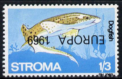 Stroma 1969 Fish 1s3d (Dogfish) perf single with 'Europa 1969' opt inverted unmounted mint*