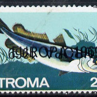 Stroma 1969 Fish 2s6d (Hake) perf single with 'Europa 1969' opt doubled, one inverted unmounted mint*