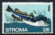 Stroma 1969 Fish 2s6d (Hake) perf single with 'Europa 1969' opt doubled, one inverted unmounted mint*