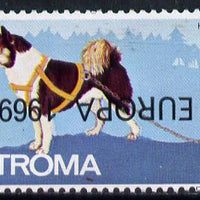 Stroma 1969 Dogs 4d (Husky) perf single with 'Europa 1969' opt inverted unmounted mint*