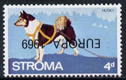 Stroma 1969 Dogs 4d (Husky) perf single with 'Europa 1969' opt inverted unmounted mint*
