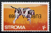 Stroma 1969 Dogs 1s (Pointer) perf single with 'Europa 1969' opt inverted unmounted mint*