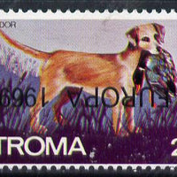 Stroma 1969 Dogs 2s (Labrador) perf single with 'Europa 1969' opt inverted unmounted mint*