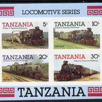 Tanzania 1985 Railways (1st Series) imperf m/sheet containing 4 vals unmounted mint (as SG MS 434)