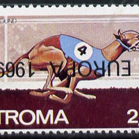 Stroma 1969 Dogs 2s6d (Greyhound) perf single with 'Europa 1969' opt inverted unmounted mint*