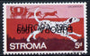 Stroma 1969 Dogs 5d (Dalmation) perf single with 'Europa 1969' opt doubled, one inverted unmounted mint*