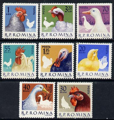 Rumania 1963 Domestic Poultry set of 8 unmounted mint, Mi 2145-52, SG 3012-19*