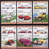 St Vincent 1984 Cars #1 (Leaders of the World) set of 12 opt'd SPECIMEN unmounted mint, as SG 727-38