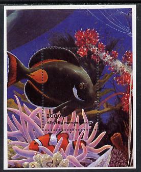 Abkhazia 1996 Marine Life s/sheet (Fish & Coral) unmounted mint