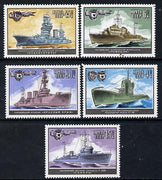 Russia 1982 Soviet Naval Vessels set of 5 unmounted mint, SG 5270-74, Mi 5216-20*