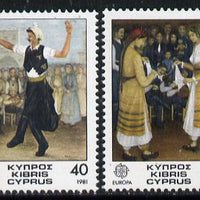 Cyprus 1981 Europa set of 2 (Folklore) unmounted mint SG 567-68*