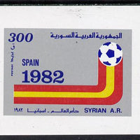 Syria 1982 Football World Cup m/sheet unmounted mint, SG MS 1528