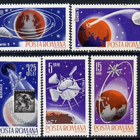 Rumania 1965 Space Probes set of 5 unmounted mint, Mi 2465-69