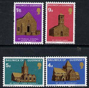 Guernsey 1970 Christmas - Churches 1st series, set of 4 unmounted mint SG 40-43