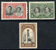 Canada 1939 Royal Visit set of 3 unmounted mint, SG 372-74*