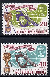 New Hebrides - French 1966 Football World Cup Championships set of 2 unmounted mint SG F134-35*