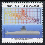 Brazil 1993 Launch of First Brazilian Built Submarine unmounted mint, SG 2612*
