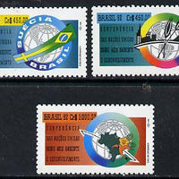 Brazil 1992 UN Conference on Environment #3 set of 3 unmounted mint, SG 2536-38*