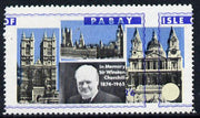 Pabay 1968 Churchill 2s6d with blue (frame, name & value) misplaced (slight set-off on gummed side)