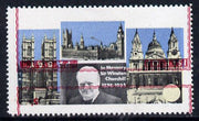 Pabay 1968 Churchill 5s with red (frame, name & value) inverted (unmounted mint with slight set-off on gummed side)
