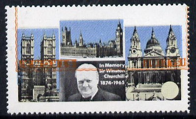 Stroma 1968 Churchill 5s with orange (frame, name & value) inverted (unmounted mint with slight set-off on gummed side)