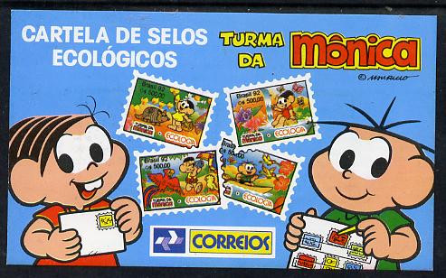 Booklet - Brazil 1992 Monica I 'Ecology' booklet containing se-tenant strip of 4, SG 2539-42 (Cartoon Characters)