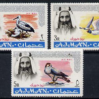 Ajman 1965 Birds perf set of 3 from 'Air Mail' set unmounted mint SG 61-63var