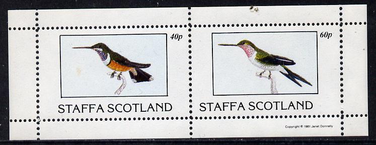 Staffa 1981 Humming Birds #01 perf,set of 2 values (40p & 60p) unmounted mint